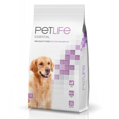 Dog dry food. Pet Life Essential for adult dogs with meat and grain