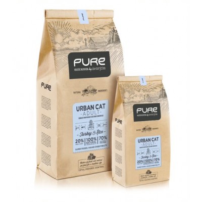 Dry Cat food holistic GMO free super premium with fresh turkey and rice for adults on eco-friendly bag