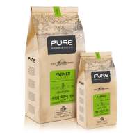 Dry super premium dog food GMO free holistic with fresh lamb and rice for adult dogs on eco-friendly paper bag