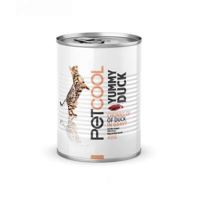 canned wet cat food  with duck PETCOOL YUMMY DUCK